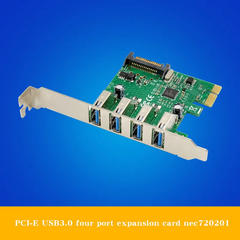 

PCI-E USB3.0 four port expansion card ultra high speed USB3.0 host control extension nec720201