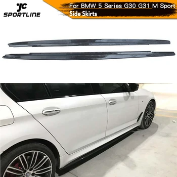 

For BMW 5 Series G30 G31 M Tech M Sport 2017 2018 2019 Carbon Fiber Side skirts Aprons Door bumper Protector