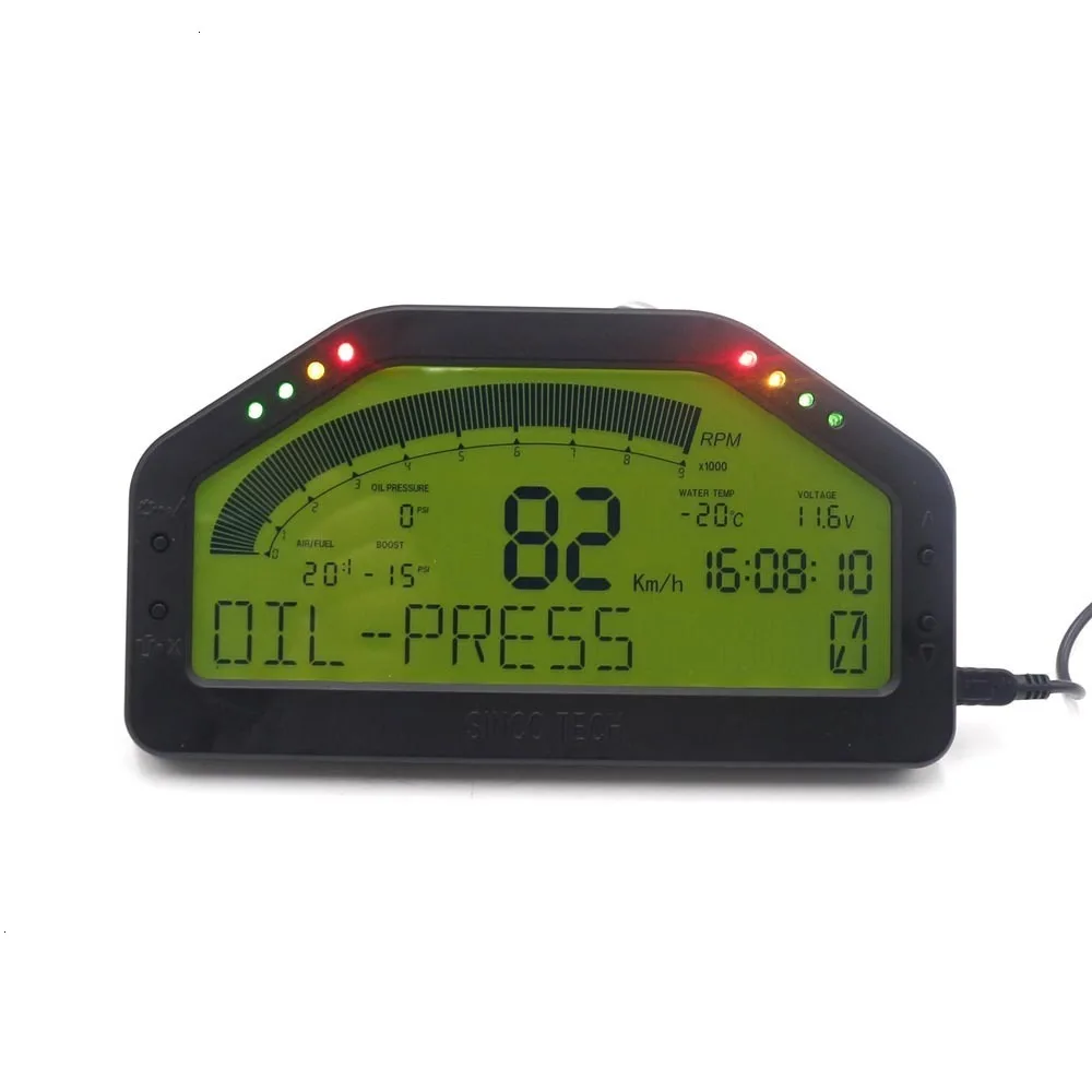 DO904 Universal 12V Rally Gauge Digital Display LCD Race Dash Dashboard