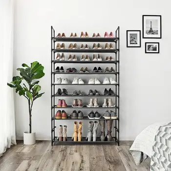 

Tidy Up Shoes Artifact, Ten Layers Of Shoe RacksSimple Black Shoe Rack Simple Black Shoe Rack, Multi-function Storage Shoes