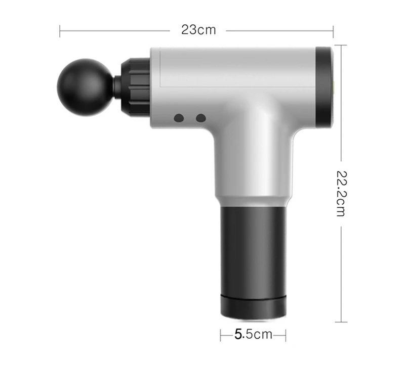 Массажный пистолет беспроводной Перезаряжаемый стимулятор мышц Массажер для глубоких тканей устройство для расслабления тела для похудения коррекция боли