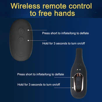 Wireless Remote Control Prostate Massager Male Dildo Automatic Inflatable Vibrator Anal Sex Toys for Men Gay Men's Masturbation 5