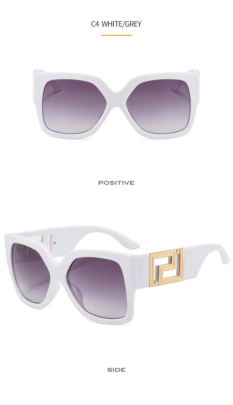 2021 New Fashion Brand Square Sunglasses For Women Vintage Oversized Graident Cat Eye Sun Glasses Female Black Leopard Men Shade big sunglasses for women