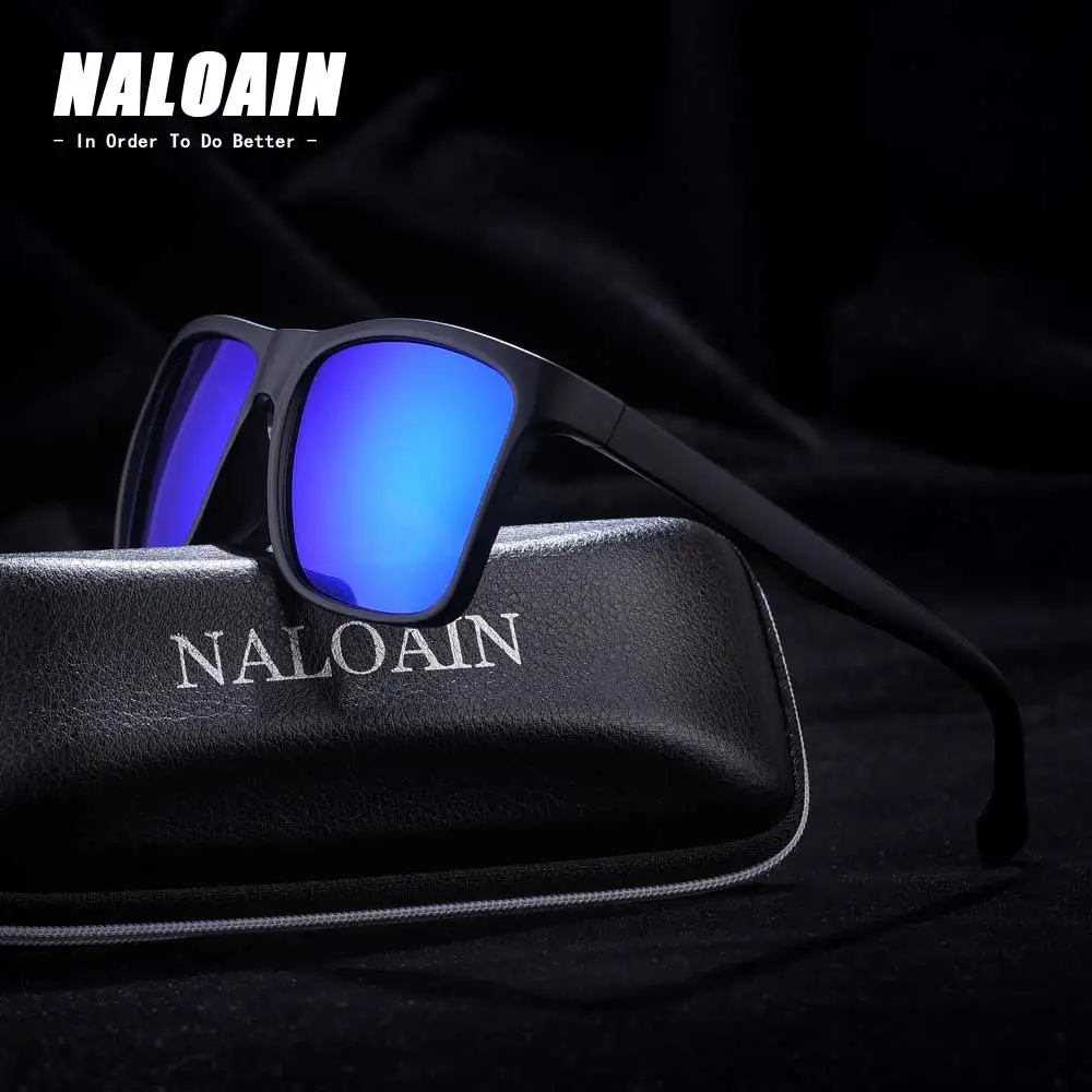 

NALOAIN Sport Sunglasses Polarized Lens UV400 Plastic Titanium TR90 Frame Driving Goggles For Men Fishing Outdoor High Quality