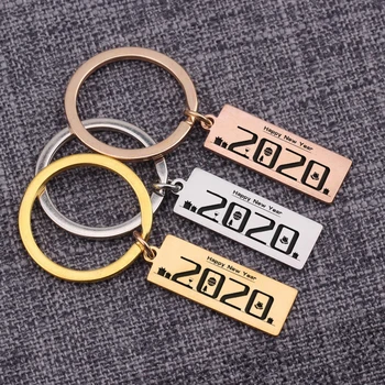 

Bag Charm Drop Gifts Keychain Script Pendants 2020 New Year Gifts Keyring Inscription Memory Car Key Tag Friends Couple Present