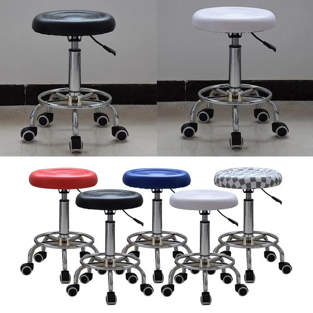 Adjustable Hydraulic Rolling Swivel Stool 5 Wheels