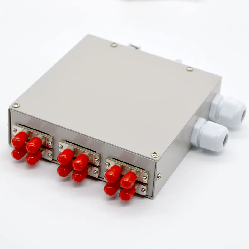 1PCS 6 Port DIN Rail Mounted  Fiber Optical Terminal Metal Box SC/FC/ST/LC Coupler 12 Core Special  Free Shipping Brazil 10pcs new mini module plc optical fiber splitter sc apc 1 16 differential splitter special wholesale free shipping