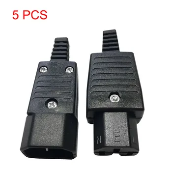

5 Pairs IEC C14 Male+C13 Female Inline Rewirable Main Power Plug Connector AC 250V 10A JAN88