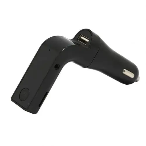 Черный Bluetooth fm-передатчик Hands-free Bluetooth автомобильный комплект fm-передатчик USB зарядное устройство адаптер питания mp3-плеер - Название цвета: Черный