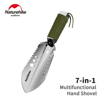 

Naturehike Outdoor 7-in-1 Multifunctiona Hand Shovel Camping Saw Wood Hex Wrench Stainless Steel Knife Shovel Garden Bonsai Shov