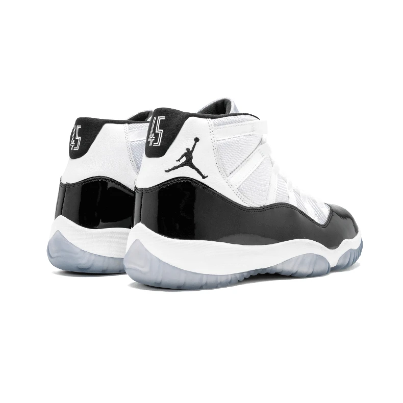 Air Jordan 11concord AJ11 черно-белая мужская обувь Оригинальные высокие амортизирующие спортивные кроссовки#378037-100