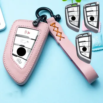 

Car key case Leather for BMW X5 F15 X6 F16 G30 7 Series G11 X1 F48 f39 1 3 5 X3 X4 M3 M5 z4 F20 F30 F10 E90 E60 E30 car interior