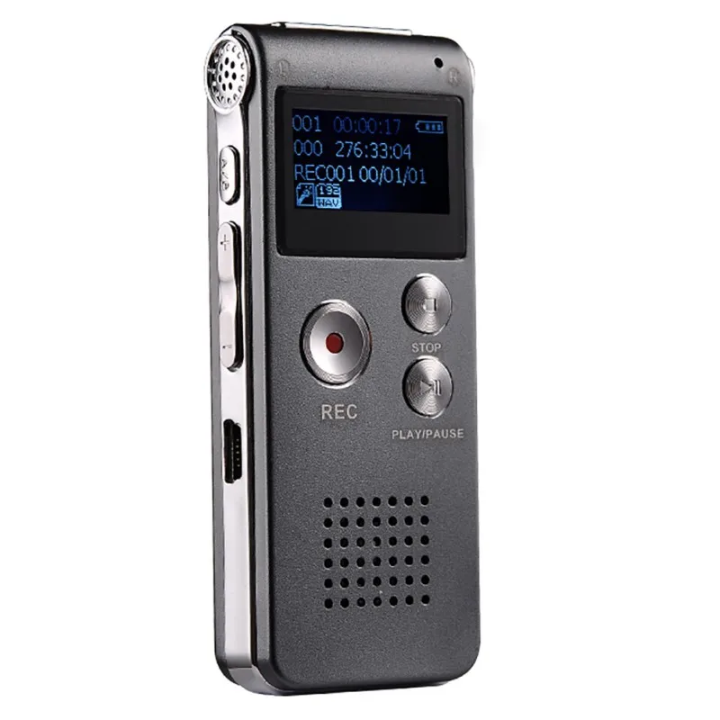 8 ГБ Цифровой диктофон USB Профессиональный 96 часов диктофон цифровой Аудио Диктофон с WAV MP3 плеер перезаряжаемый