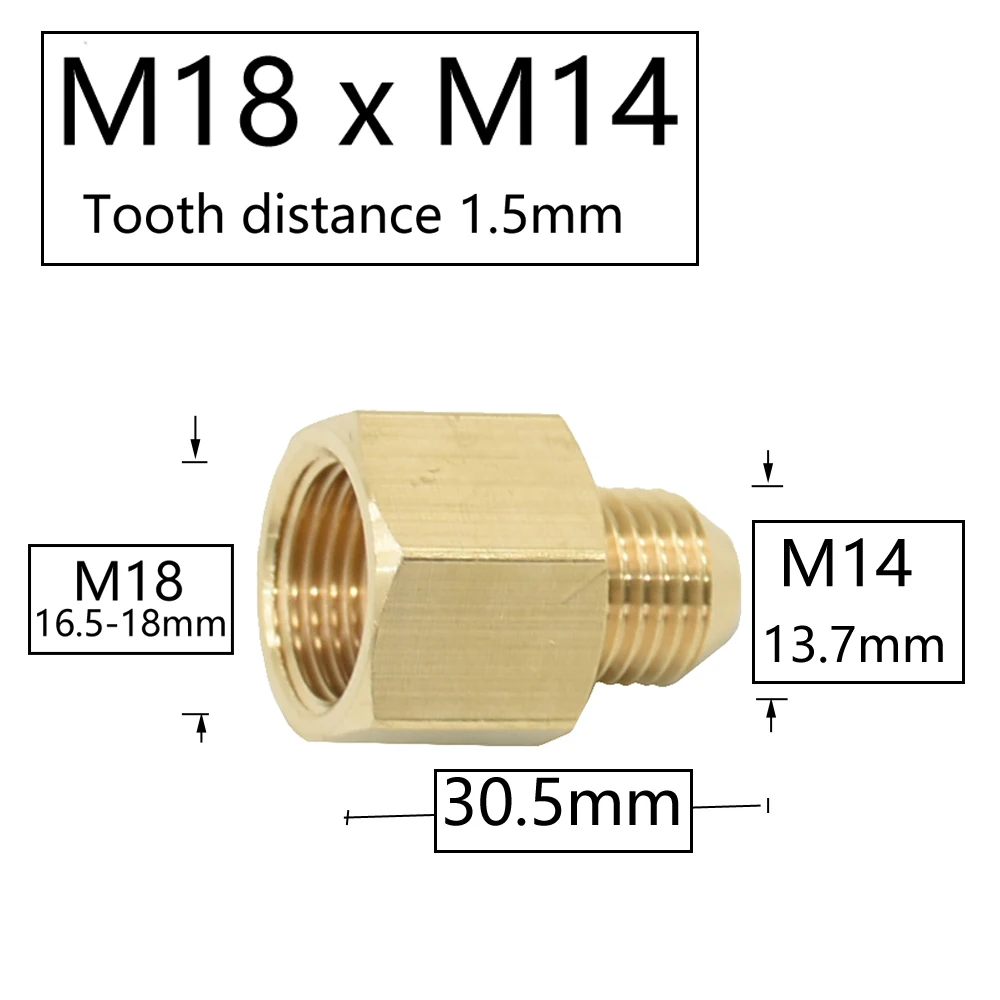 1/2 Inch M14 M18 M22 3/8" Thread Connector Brass Pipe Repair Extension Reducing Coupler Faucet Bubbler Copper Fittings 1pcs raised bed drip watering kit