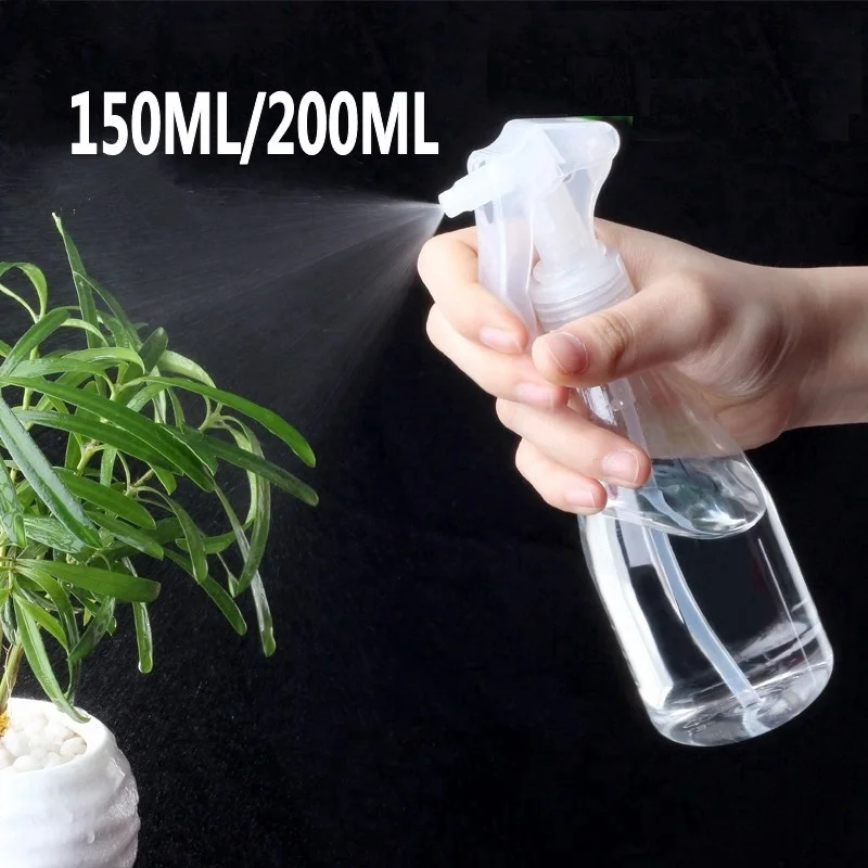 

150ml / 200ml Portable Plastic Spray Bottle Transparent Moisture Atomizer Mini Refillable Container Alcohol Disinfection Tools