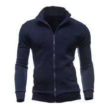 lowest price Men Standing Collar Jacket Men Cardigan Coat Pocket Jacket Sweatshirt Solid Strick Herren Pullover
