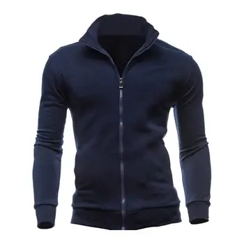 

2020 lowest price Men Standing Collar Jacket Men Cardigan Coat Pocket Jacket Sweatshirt Solid Strick Herren Pullover 2020