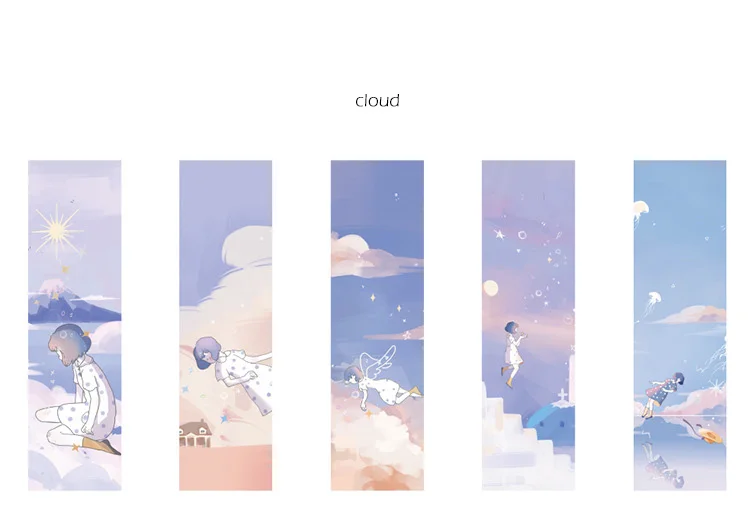 cloud 30 шт./упак. Kawaii милые облака Закладка "Птица" Бумага закладки страничная Закладка школьные канцелярские принадлежности Papeleria sl2214 - Цвет: cloud