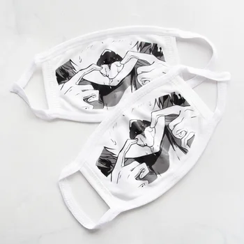 

Masks Anime Cospaly Japanese Cool Face Mask Cotton Made Outdoor Bicycle Half masks Multi Use Breathable Shield Wind Mouth Cover