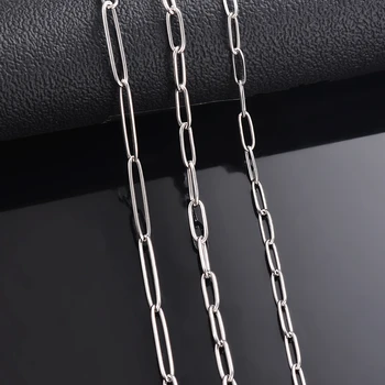 

1Pc Stainless Steel Big Long Cross O Chain Necklace For Women Men DIY Jewelry Bracelet Necklace