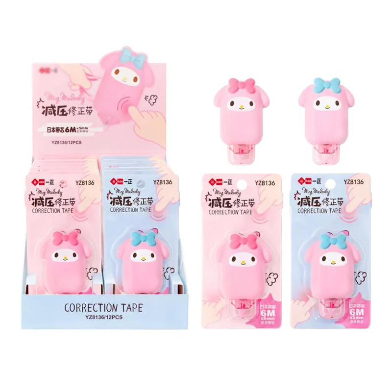 12 Pcs/lot Kawaii Pink Rabbit 6m Correction Tape Cute