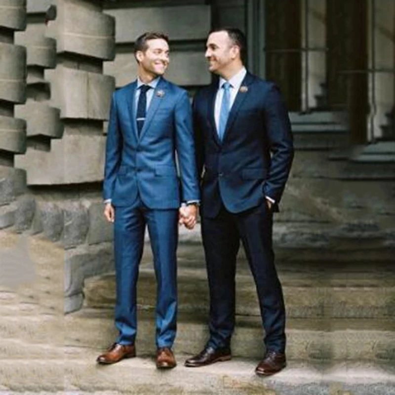 

2 Pieces Business Men Suits For Wedding Suit Men Casual Groom Tuxedo Classic Costume Mariage Homme Custom Made Blazer
