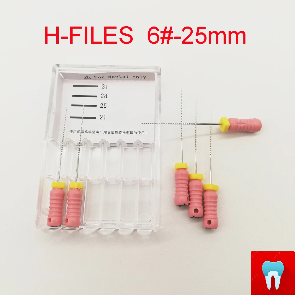 6 шт. зубные K H R Файлы 6#-80#21 мм и 25 мм все модели зубные ПроТейпер файлы корневого канала стоматологические материалы Стоматологические Инструменты