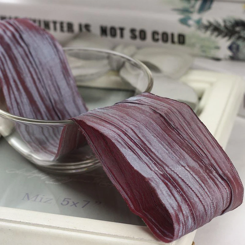1Yard Color Pleated Ribbons for Wedding Party