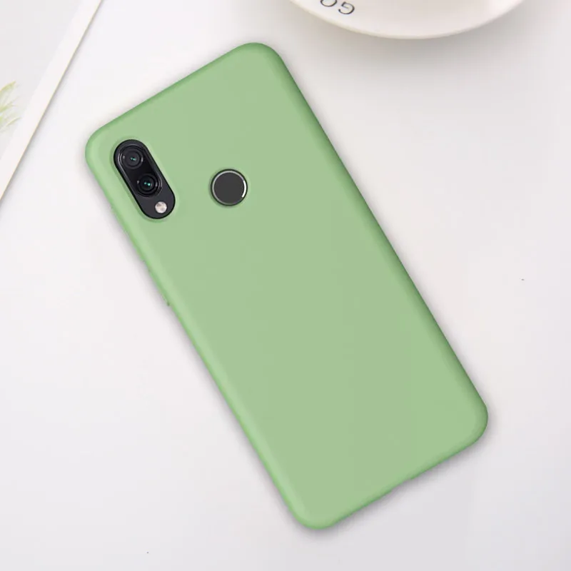 Жидкий силиконовый чехол для Xiaomi mi 9t Pro 9 SE mi 9 T mi 9 T Red mi Note 7 Pro 8 K20 Pro 8A Карамельный цвет мягкий чехол для телефона в виде ракушки - Цвет: Зеленый