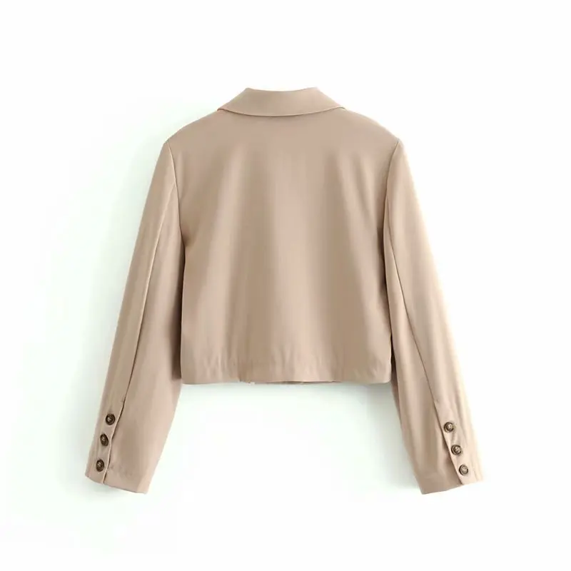 

Summer New Style Europe And America WOMEN'S Dress-Style Solid Color Short Single Breasted Long Sleeve Small Suit Coat W1781