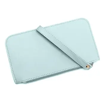 

2020 free shipping Casual Solid Color Zip Handle Double Layer Long Wallet Purse Clutches Phone Bag Christmas gift pochette