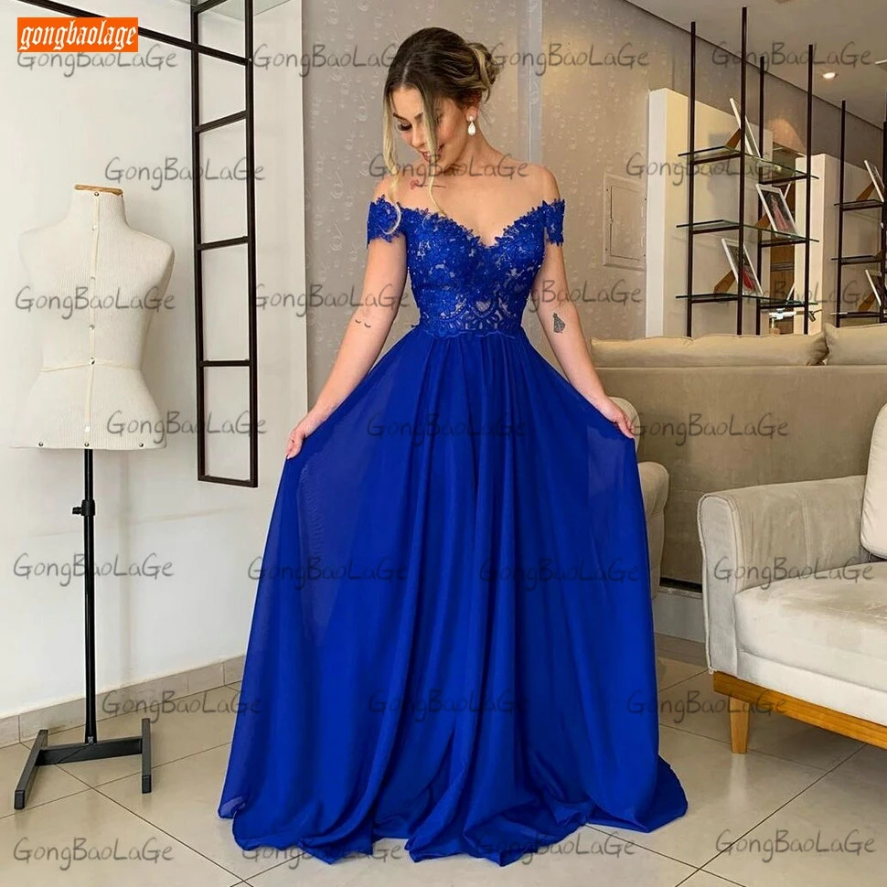 Vestido De Gala De con hombros descubiertos para mujer, De Gala azul, De fiesta De 2022 _ - AliExpress Mobile