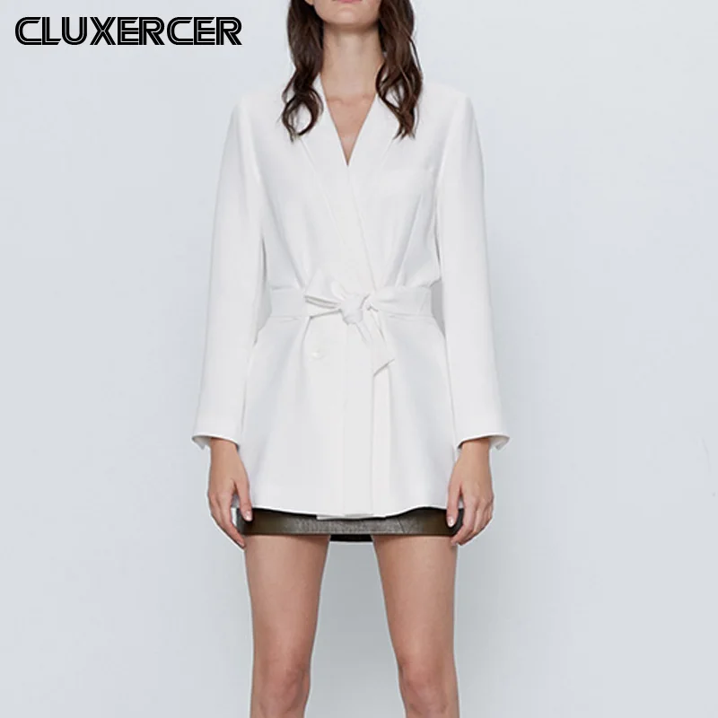 

Spring Autumn Women Lace Up Pant Suit Notched Blazer Jacket & Pant Two Pieces Set Office Wear Suits Female Outfits