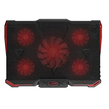 

USB Laptop Cooling Pad 5 Fans Cooler Stand Multi-Angle Adjustable External Coolpad Cooler Base Heatsink Bracket Fan Mat