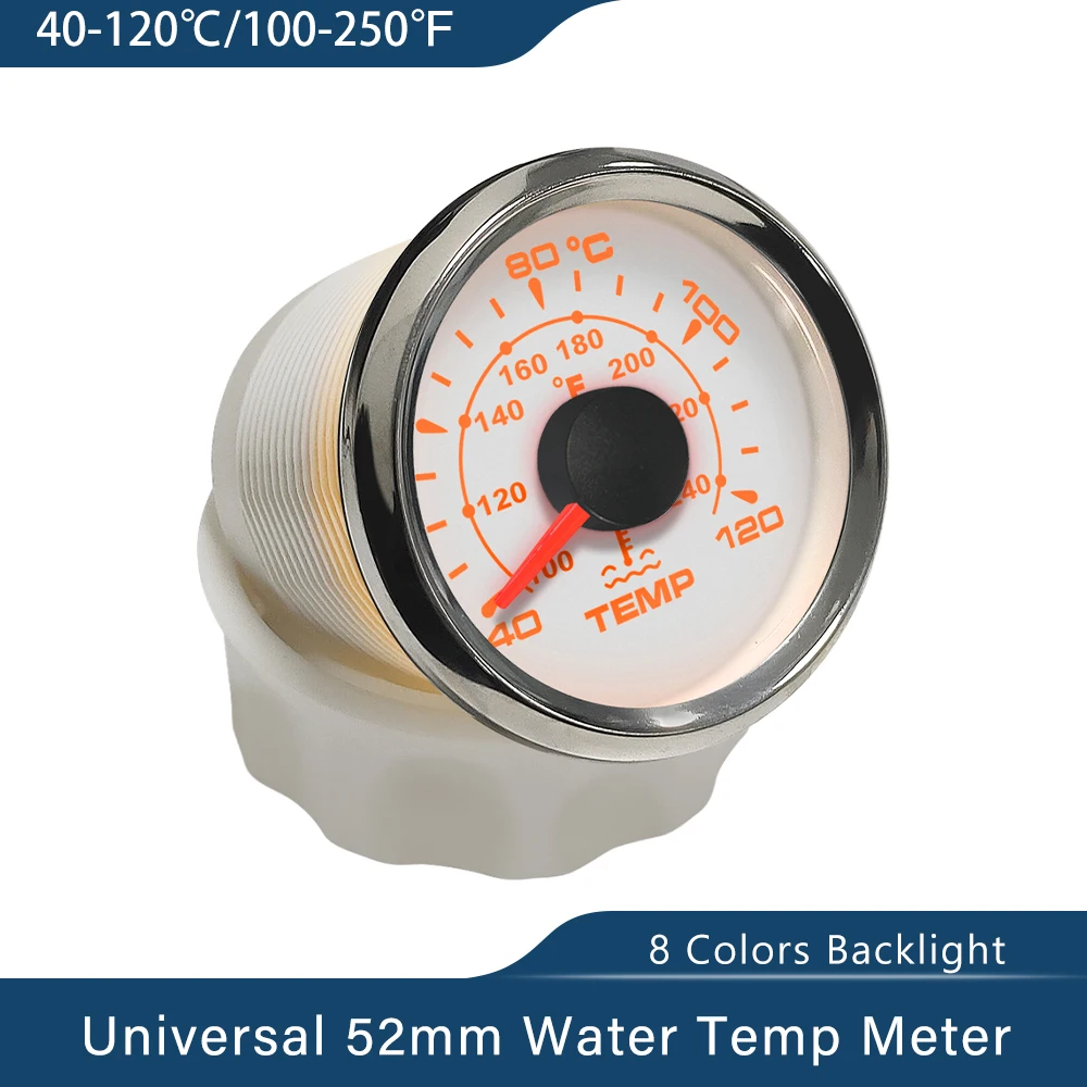 Waterproof 2" Water Temp Meter Temperature Gauge Indicator For Car