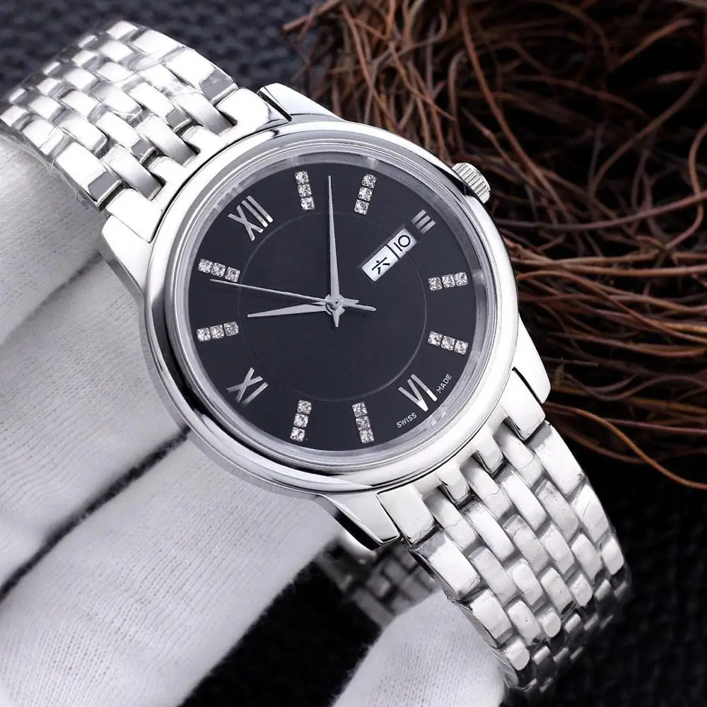 

Men's 40MM Watch Top Luxury Stainless Steel Men Watch Crystal Mirror Automatic Mechanical Watches Wristwatches For Men