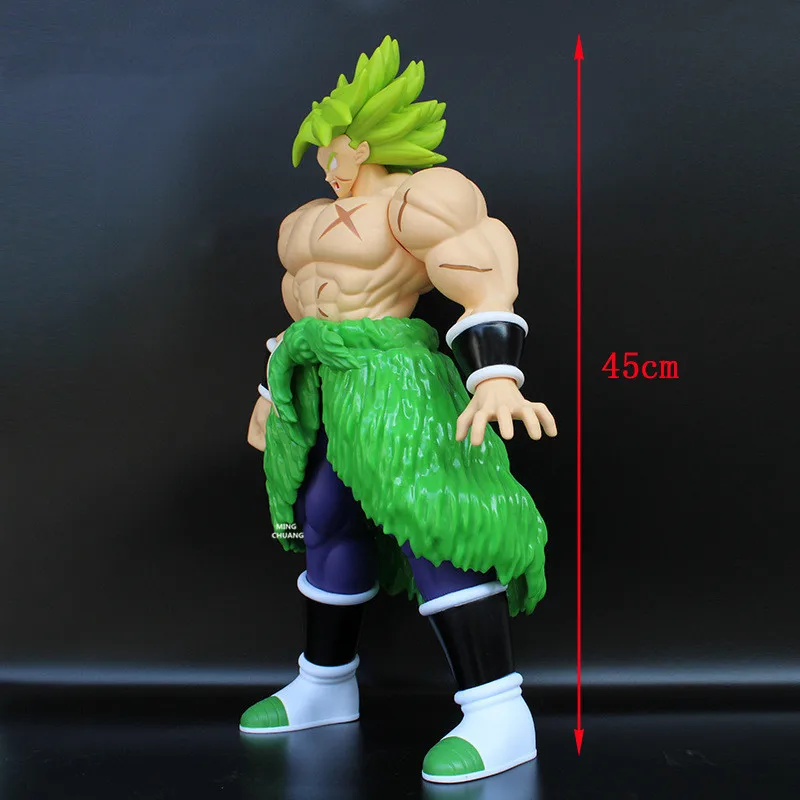 2 шт./компл. Dragon Ball зеленый Супер Saiyan Broli особенность творческий подарок на праздник ПВХ фигурка Коллекционная модель игрушки 45 см коробка V4