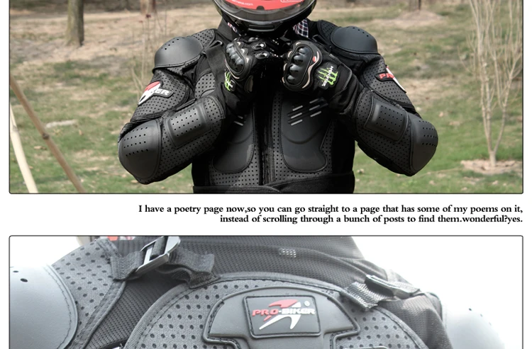 PRO-BIKER подлинный мотоциклетный гоночный протектор Броня внедорожное оборудование Защитная ткань гоночная Броня дышащая одежда