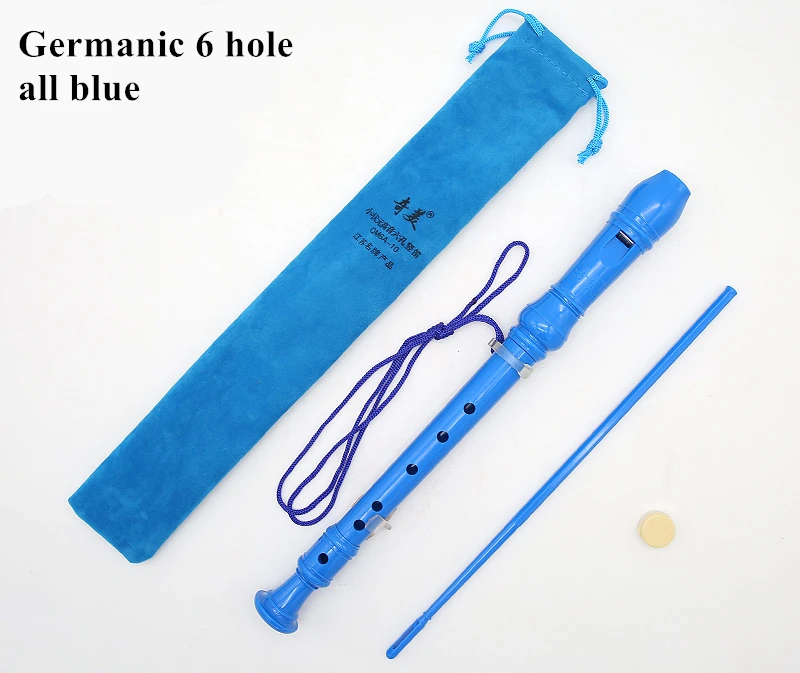 G 6 hole all blue Китайский рекордер gaita 6/8 Отверстие Сопрано германическая Вертикальная флейта C Ключ Музыкальные инструменты кларнет flauta dulce funda flauta dulc - Цвет: G 6 hole all blue