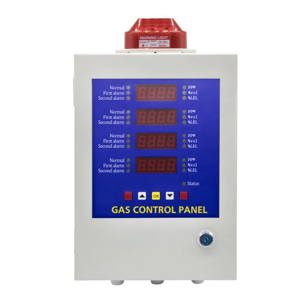 

BH-50 4-channel Gas Monitor System Alarm Controller Detector LED Display Intelligent System Zero Calibration On Line
