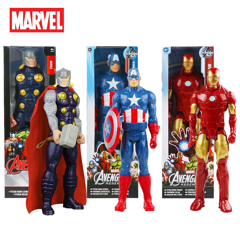Figuras de acción de Los vengadores de Marvel, Spiderman, Hulk, Thor, juguetes de Iron Man, regalo para niños