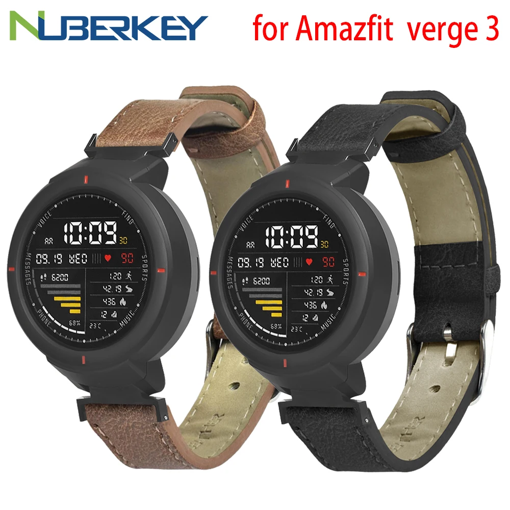 Сменный кожаный ремешок в стиле ретро для Xiaomi Huami Amazfit Verge 3 сменный часов
