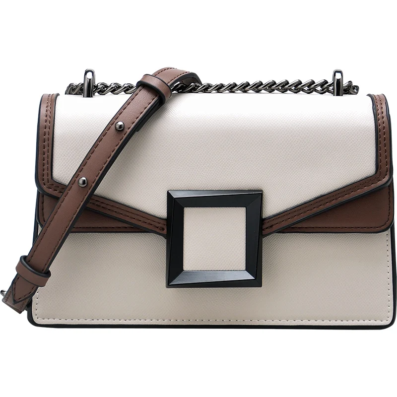 

Hit Color Square Buckle Chain Package Bag Woman Small Single Shoulder Satchel Fashion For Women Crossbody free shipping New