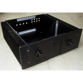 

440*150*410mm WA20 Black Full Aluminum Home Amplifier Chassis Class A Amplifier All-aluminum Amplifier Case Box DIY