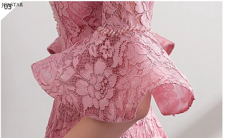 Vestidos de fiesta largos elegantes de gala boda новые кружевные платья трапециевидной формы с оборками и рукавами пыльно-розового цвета для подружек невесты больших размеров