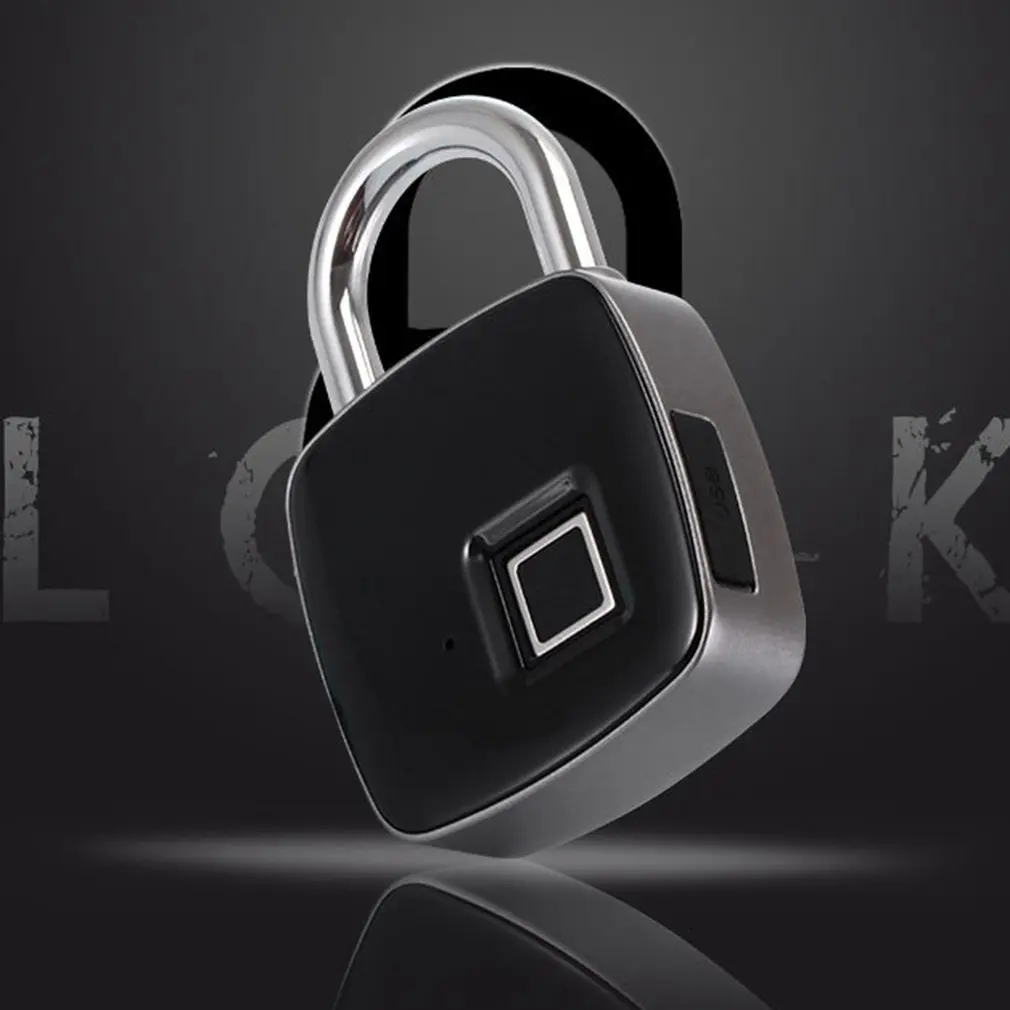 Fingerprint Padlock Outdoor Luggage P3 Fingerprint Smart Lock Low Power 2 Year Standby Duration Anti-theft Door Lock