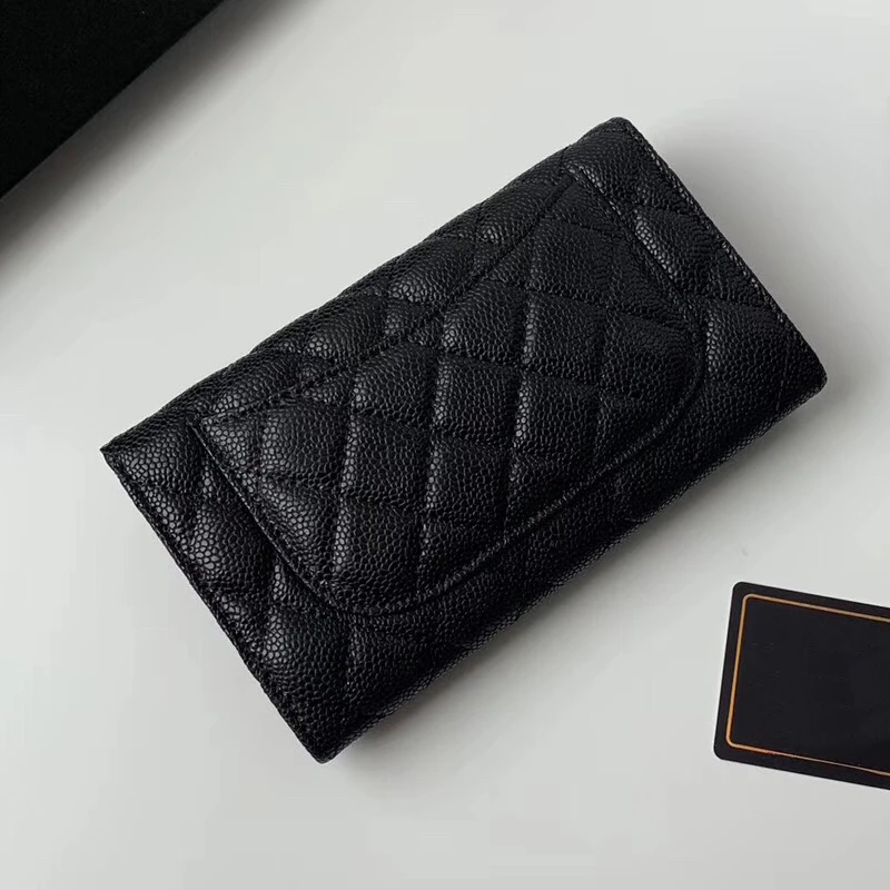 Vrouwen Portefeuilles Echt Leer Luxe Merk Vrouwen Portemonnees Beroemde Modieuze Dames Rits Leng Plaid Caviar Card Lange Wallet Vrouwen Portefeuilles Echt Leer Luxe Merk Vrouwen Portemonnees Beroemde Modieuze Dames Rits Leng Plaid Caviar Card Lange Wallet