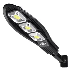 Lampadaire solaire extérieur avec 3 modes d'éclairage, capteur de mouvement étanche, éclairage de sécurité pour jardin Patio cour 