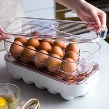Ящик для яиц на холодильник, 16 сеток, органайзер для яиц, контейнер для домашней кухни, можно складывать яйца, коробка для хранения свежих яиц, лоток mx12181358