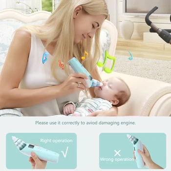 

Newborn Baby Care Nasal Aspirator Snot Nose cleaner Electric Safety Suction Nasal Absorption For Infants children kids Clean